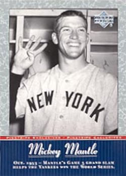 2001 Upper Deck - Pinstripe Exclusives Mickey Mantle #MM15 Mickey Mantle  Front